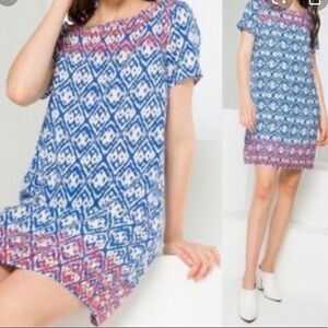 ANTHRO THML Embroidered Tunic T-Shirt Dress